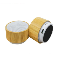 Subwoofer Mini Loudspeaker Portable bamboo Wireless smart Speaker wooden Portable Wood Bass Audio Box Small  speaker
